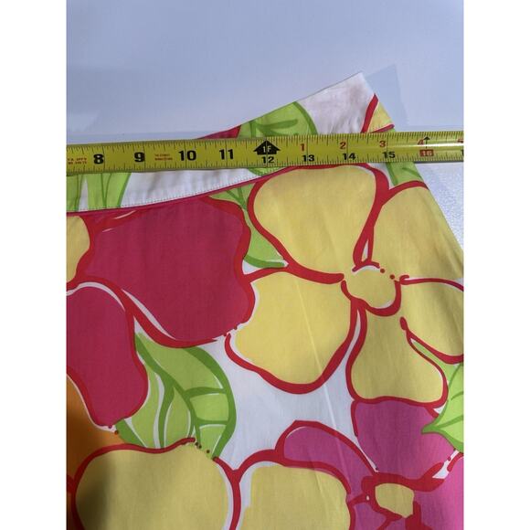 Vtg Lilly Pulitzer Skirt Sz 2 Bold Colorful Mod Floral Cotton A-Line Retro - Picture 5 of 10